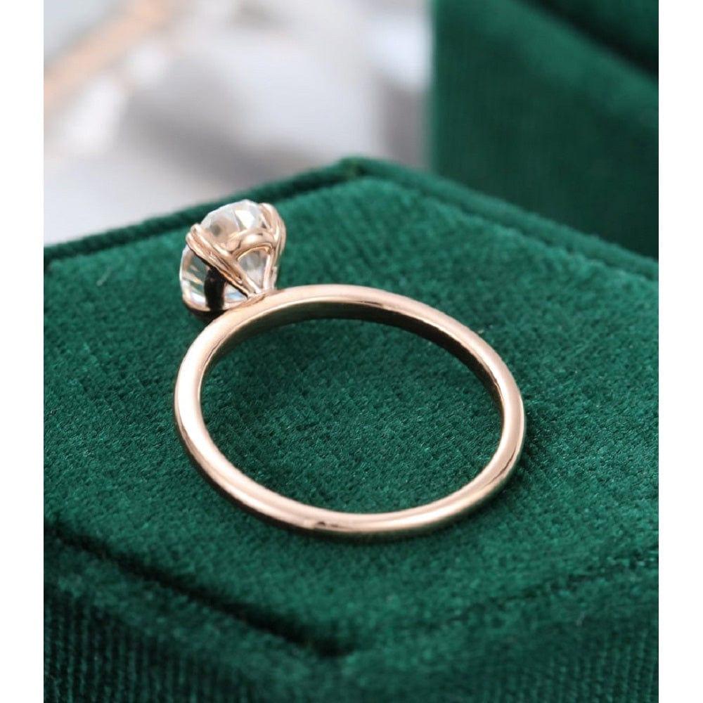2.00CT Oval Cut Solitaire Rose Gold Double Claw Prong Moissanite Engagement Ring - JBR Jeweler