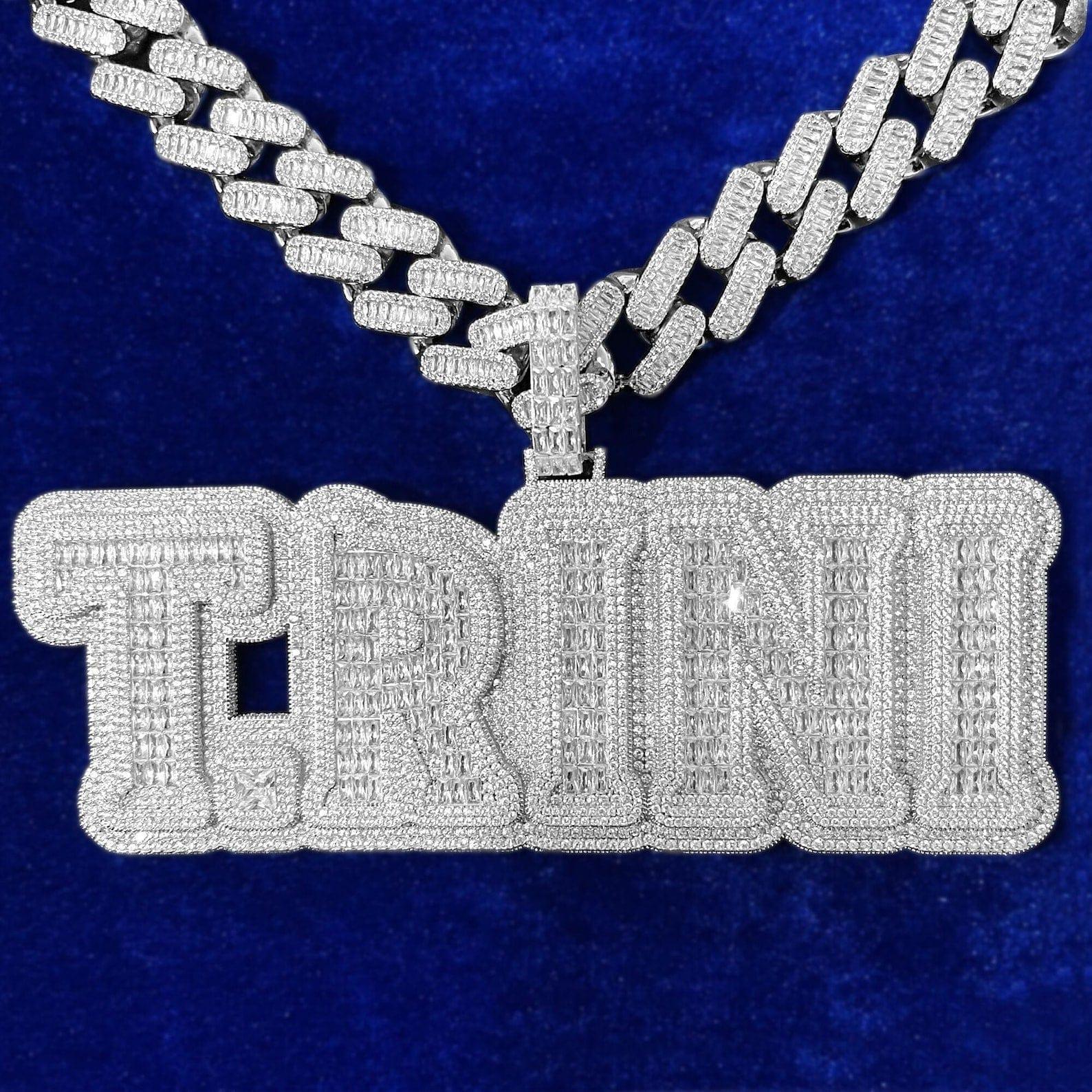 Iced Out Personalized Custom Name Baguette Moissanite Hip Hop