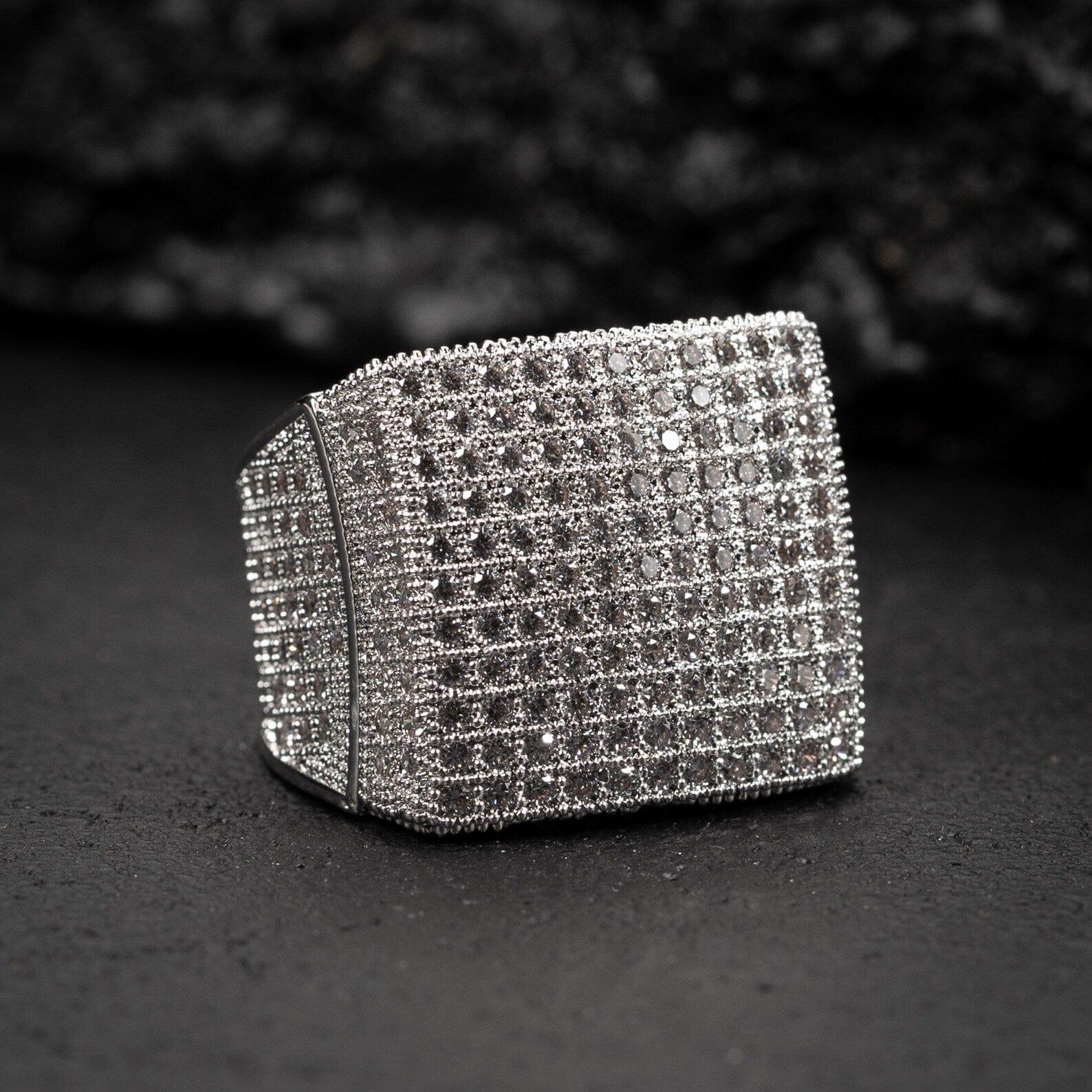 Iced out clearance pinky ring mens