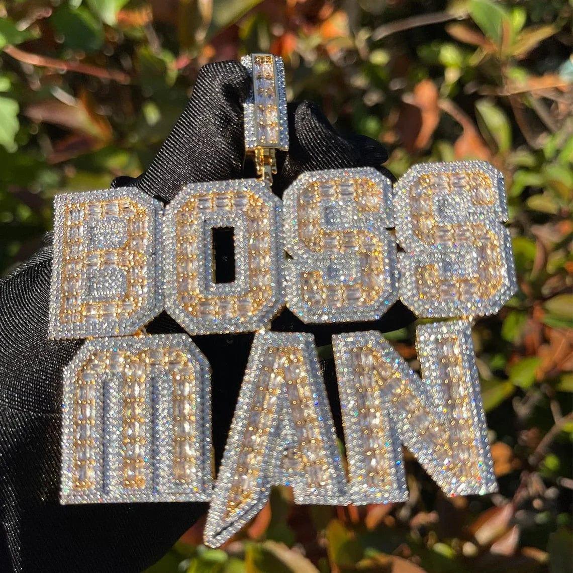 Iced deals Out Bling Two Tone Color Letters CFN Pendant