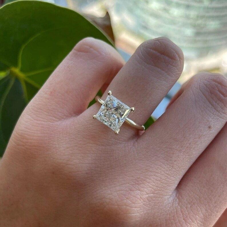 Princess Cut Lab-Grown Diamond Solitaire Engagement Ring – JBR Jeweler