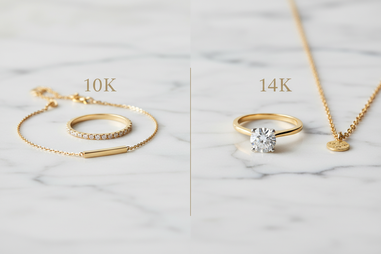 10k 24k gold ring
