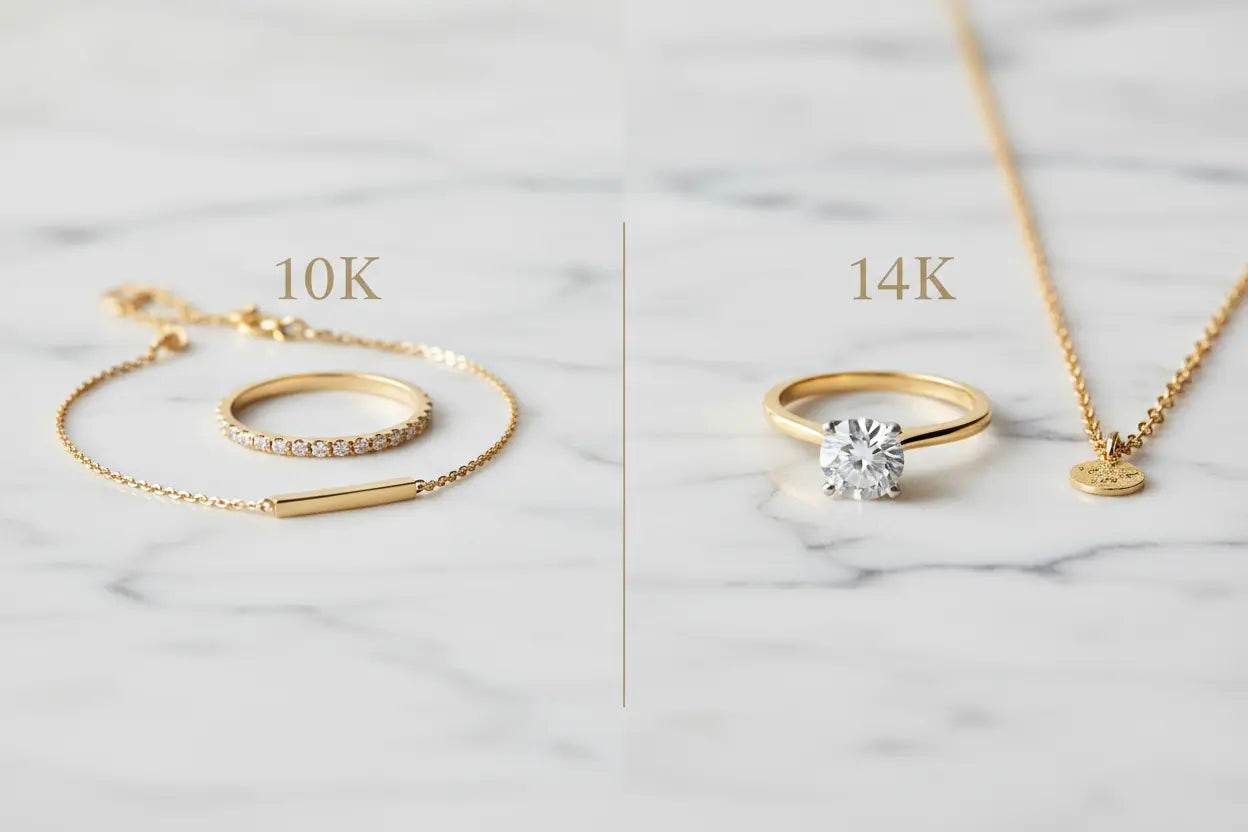 10k 24k gold ring
