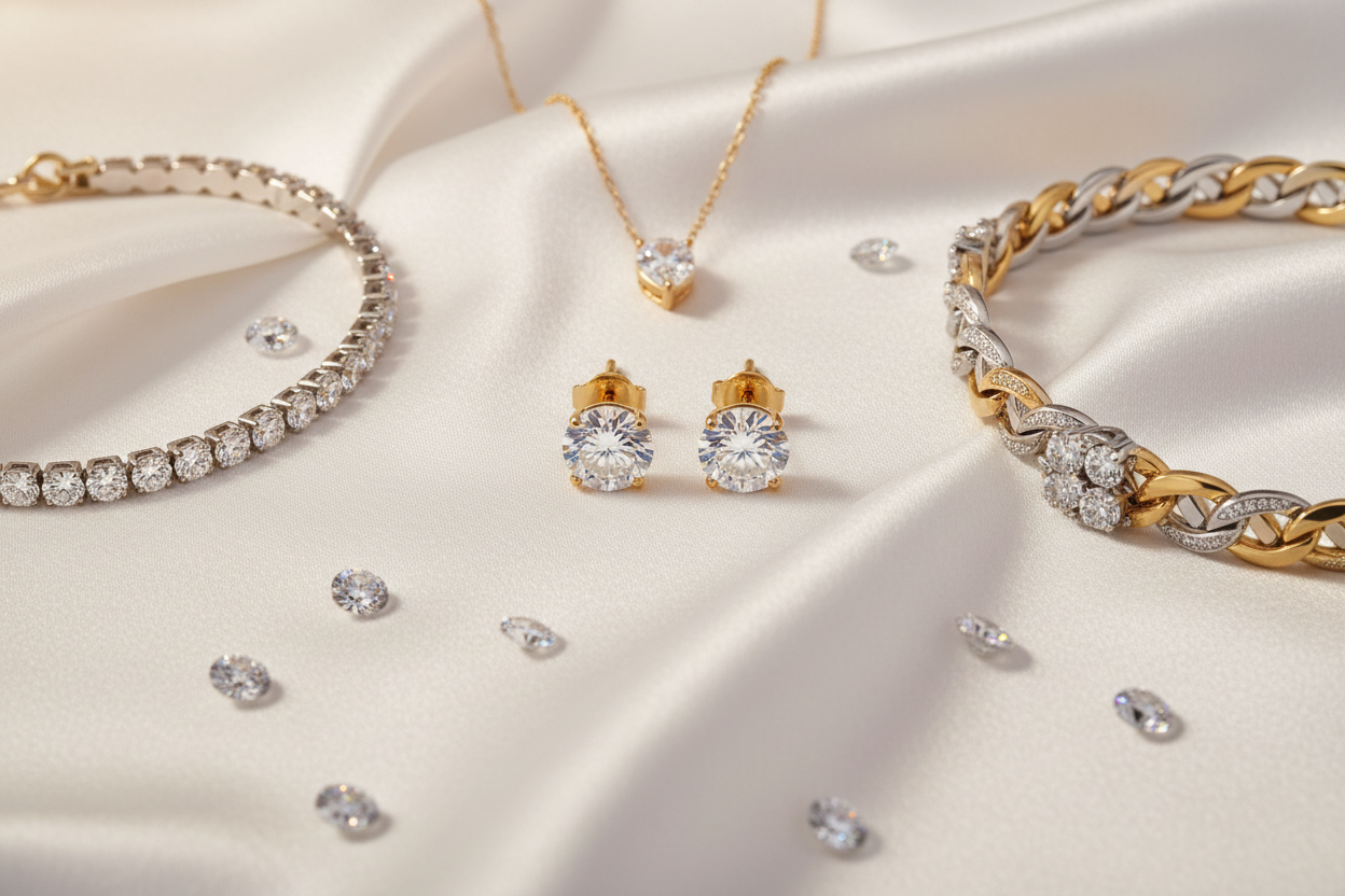 Best Gift Ideas: Moissanite Diamond Earrings and Lab Grown Diamond Bracelets