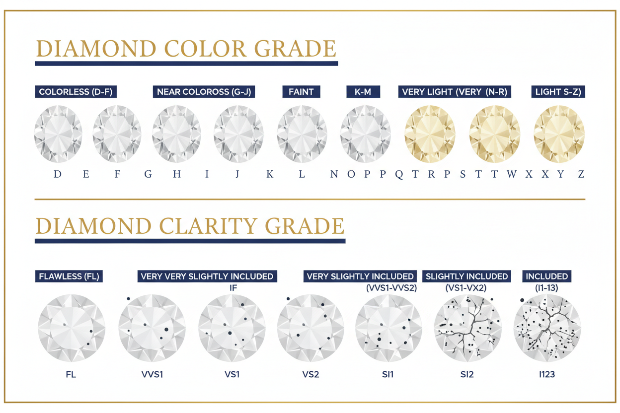 Diamond Color and Clarity Chart: How to Choose the Best Grade