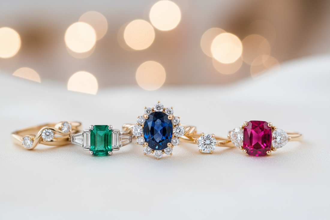 Gemstone Wedding Rings