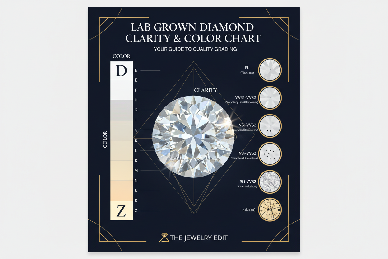 Lab Grown Diamond Clarity & Color Chart: Complete Grading Guide