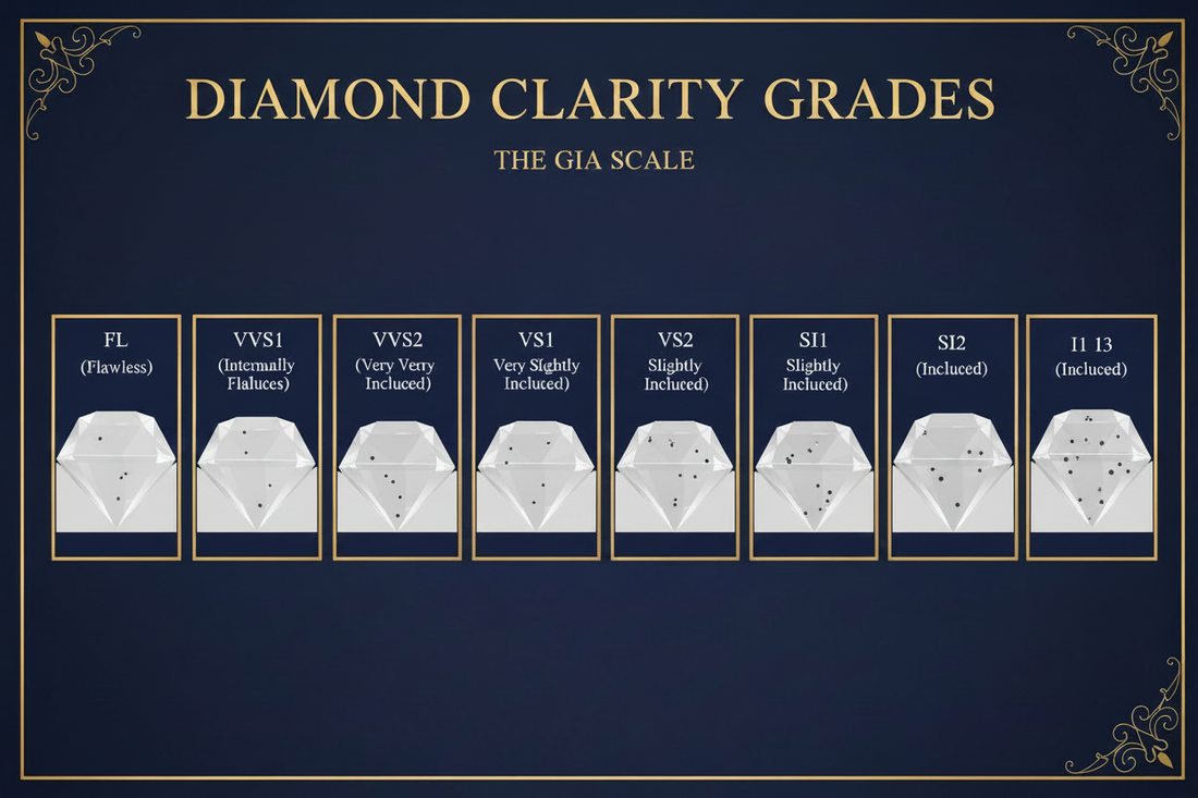 Diamond Clarity Chart Explained: Complete Grading Scale (FL to I3)