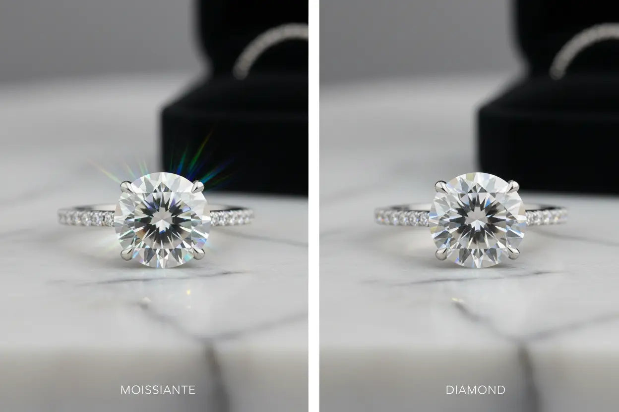 Moissanite vs. Diamond: What's the Difference? JBR Jeweler