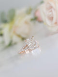 1.00Ct Asscher Cut Lab Grown-CVD Diamond Split Shank Engagement Ring - JBR Jeweler