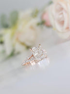 1.00Ct Asscher Cut Lab Grown-CVD Diamond Split Shank Engagement Ring - JBR Jeweler