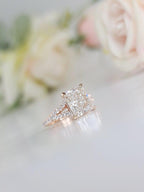 1.00Ct Asscher Cut Lab Grown-CVD Diamond Split Shank Engagement Ring - JBR Jeweler
