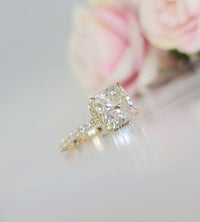 1.00Ct Cushion Cut Lab Grown-CVD Diamond Engagement Ring - JBR Jeweler