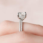 1.00CT Cushion Lab-Grown Diamond Classic Bridal Set with Matching Band (2Pcs) - JBR Jeweler