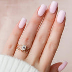 1.00CT Emerald Cut Lab-Grown Diamond Branch wedding Bridal Set (2PCS) - JBR Jeweler