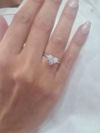 1.00Ct Heart Cut Lab Grown-CVD Diamond Engagement Ring - JBR Jeweler