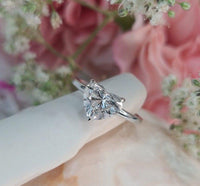 1.00Ct Heart Cut Lab Grown-CVD Diamond Engagement Ring - JBR Jeweler