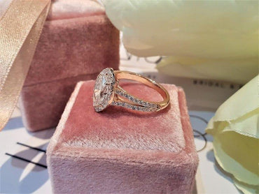 1.00Ct Marquise Lab Grown-CVD Diamond Split Shank Engagement Ring - JBR Jeweler