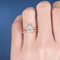 1.00CT Oval Cut Gold Art Deco Bridal Wedding Moissanite Ring - JBR Jeweler