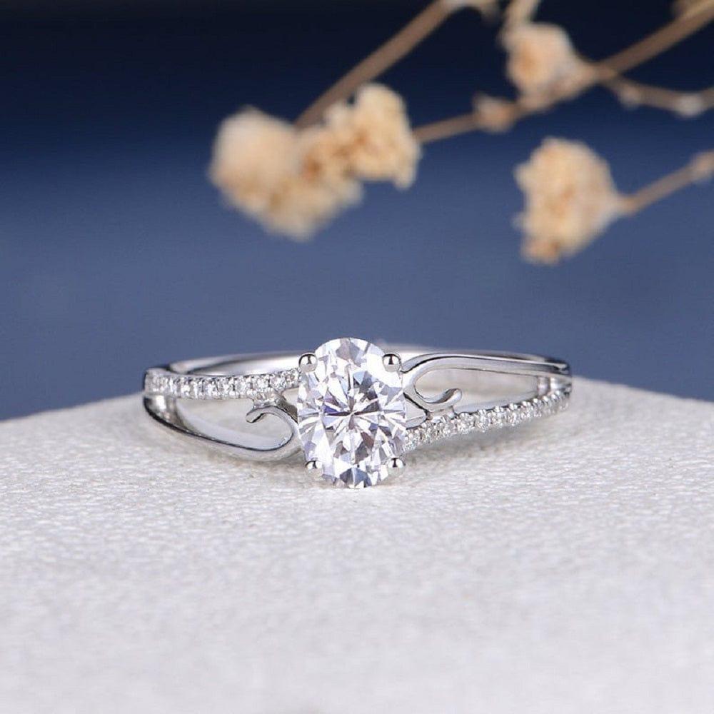 3 CT Moissanite Engagement Rings