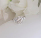 1.00Ct Oval Lab Diamond Engagement Ring With Enhancer Matching Eternity Bridal Set - JBR Jeweler