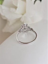 1.00Ct Oval Lab Diamond Engagement Ring With Enhancer Matching Eternity Bridal Set - JBR Jeweler