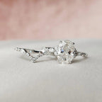 1.00CT Oval Lab-Grown Diamond Basket Bridal Set With Wedding Band(2Pcs) - JBR Jeweler
