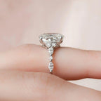1.00CT Oval Lab-Grown Diamond Basket Bridal Set With Wedding Band(2Pcs) - JBR Jeweler