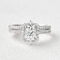 1.00CT Oval Lab-Grown Diamond Vintage Bridal Set With Wedding Band(2Pcs) - JBR Jeweler