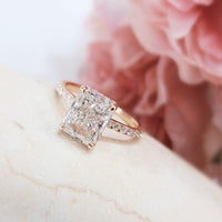 1.00Ct Radiant Lab grown-CVD Solitaire Diamond Engagement Ring - JBR Jeweler