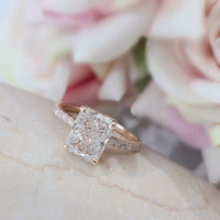 1.00Ct Radiant Lab grown-CVD Solitaire Diamond Engagement Ring - JBR Jeweler