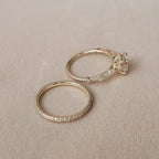 1.00CT Round Cut Lab Grown Diamond Classic Wedding Ring Set with Band (2PCS) - JBR Jeweler