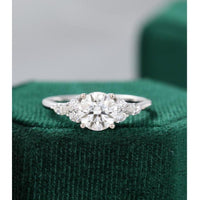 1.00CT Round Cut Promise Anniversary White Gold Unique Moissanite Wedding Engagement Ring - JBR Jeweler