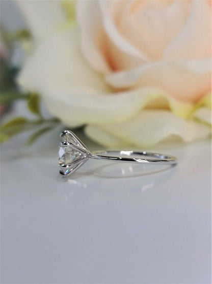 1.00Ct Round Lab Grown-CVD Diamond Solitaire Engagement Ring - JBR Jeweler