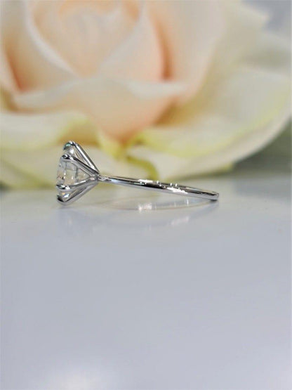 1.00Ct Round Lab Grown-CVD Diamond Solitaire Engagement Ring - JBR Jeweler