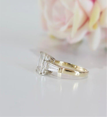 1.50Ct Emerald Cut Lab Grown-CVD Diamond Engagement Ring - JBR Jeweler