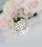 1.50Ct Emerald Cut Lab Grown-CVD Diamond Engagement Ring - JBR Jeweler