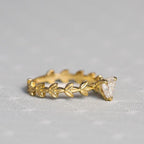 1.50Ct Heart Cut Unique Gold Leaves Bridal Floral Moissanite Wedding Engagement Ring - JBR Jeweler