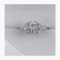 1.50Ct Oval Cut Diamond Lab Grown-CVD Vertical Halo Engagement Ring - JBR Jeweler