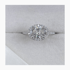 1.50Ct Oval Cut Diamond Lab Grown-CVD Vertical Halo Engagement Ring - JBR Jeweler