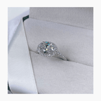 1.50Ct Oval Cut Diamond Lab Grown-CVD Vertical Halo Engagement Ring - JBR Jeweler