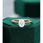 1.50CT Oval Cut Solitaire Bridal Anniversary Yellow Gold Moissanite Engagement Ring - JBR Jeweler