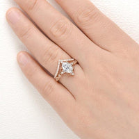 1.50CT Oval Lab-Grown Diamond Migrain Bridal Set With Wedding Band(2Pcs) - JBR Jeweler