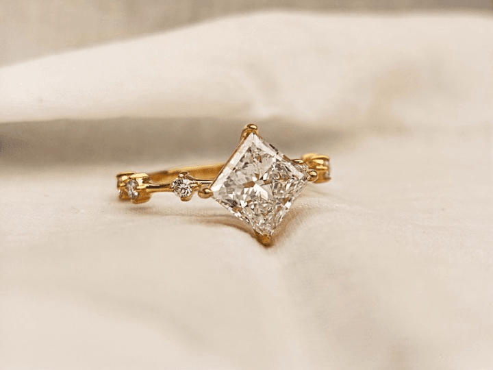 1.50CT Princess Cut Solitaire Lab-Grown Diamond Engagement Ring - JBR Jeweler