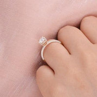 1.50CT Round Cut Lab Grown Diamond Crown Bridal Ring Set with Band (2PCS) - JBR Jeweler