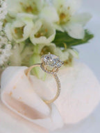 1.50CT Round Cut Under Halo Lab-Grown Diamond Engagement Ring - JBR Jeweler