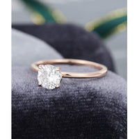 1.50CT Round Cut White Gold Solitaire Delicate Promise Moissanite Engagement Ring - JBR Jeweler