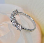 1.50TCT Round Cut Half Eternity Lab-Grown Diamond Wedding Band - JBR Jeweler