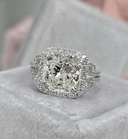 1.5CT Cushion Cut Lab-Grown Diamond Luxury Engagement Ring - JBR Jeweler