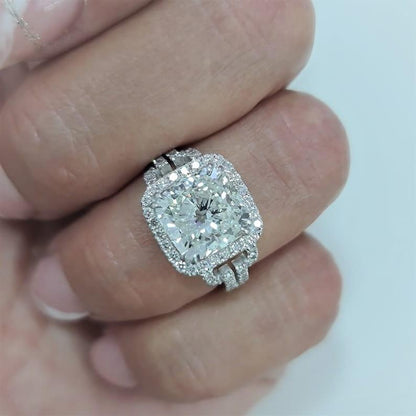 1.5CT Cushion Cut Lab-Grown Diamond Luxury Engagement Ring - JBR Jeweler